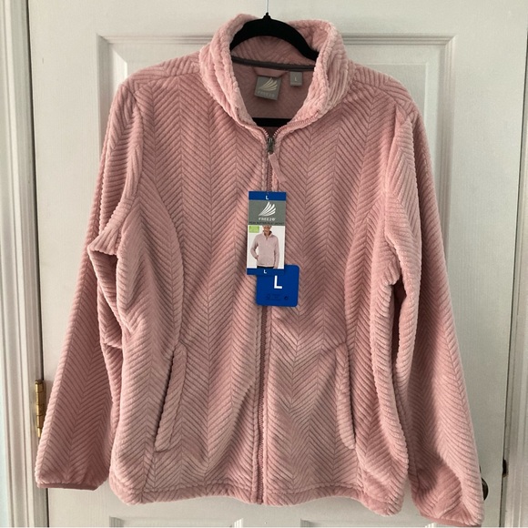 Free2B Jackets & Blazers - 💗 NWT Free 2B Peak Butter Pile Jacket Women’s Large, Pinkish Mauve